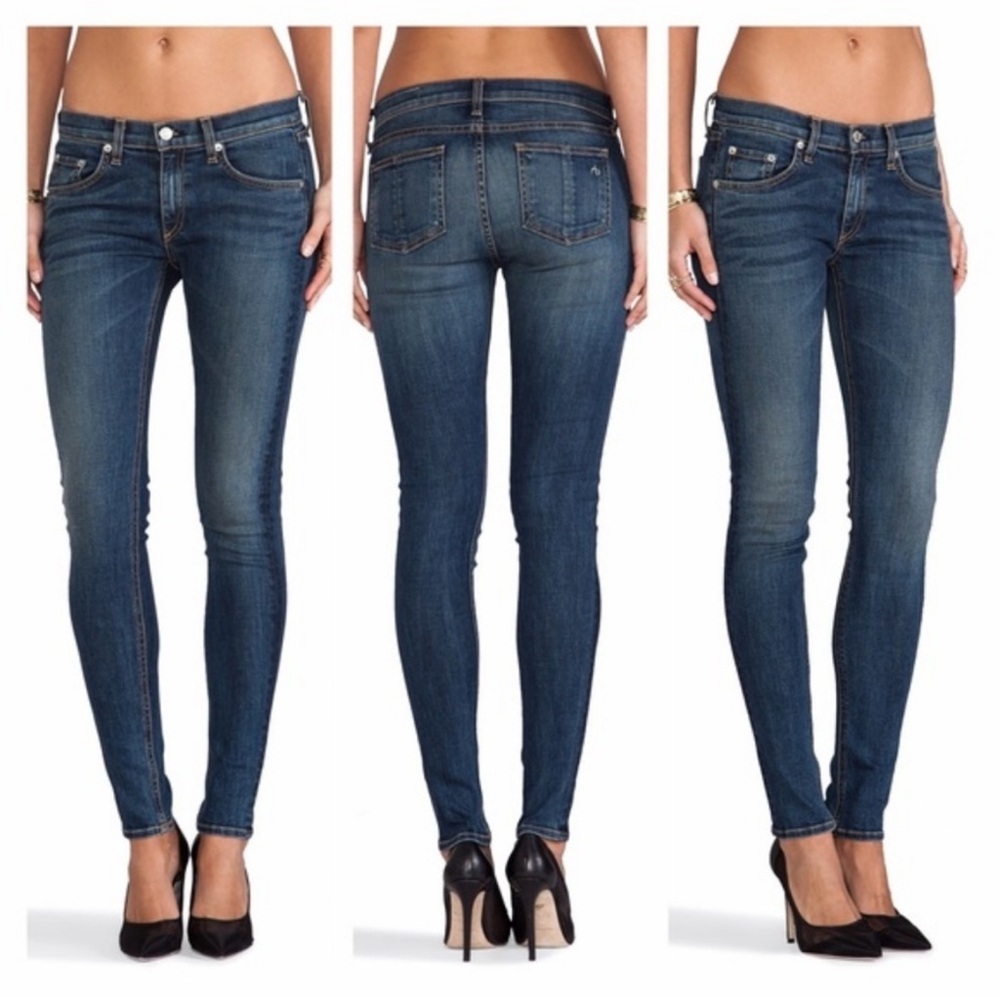 Rag & Bone — Classic Skinny Slim Fit Blue Jeans in Stratham — Size 31